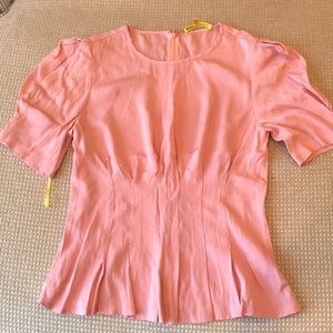 Catherine malandrino silk pink top size 4